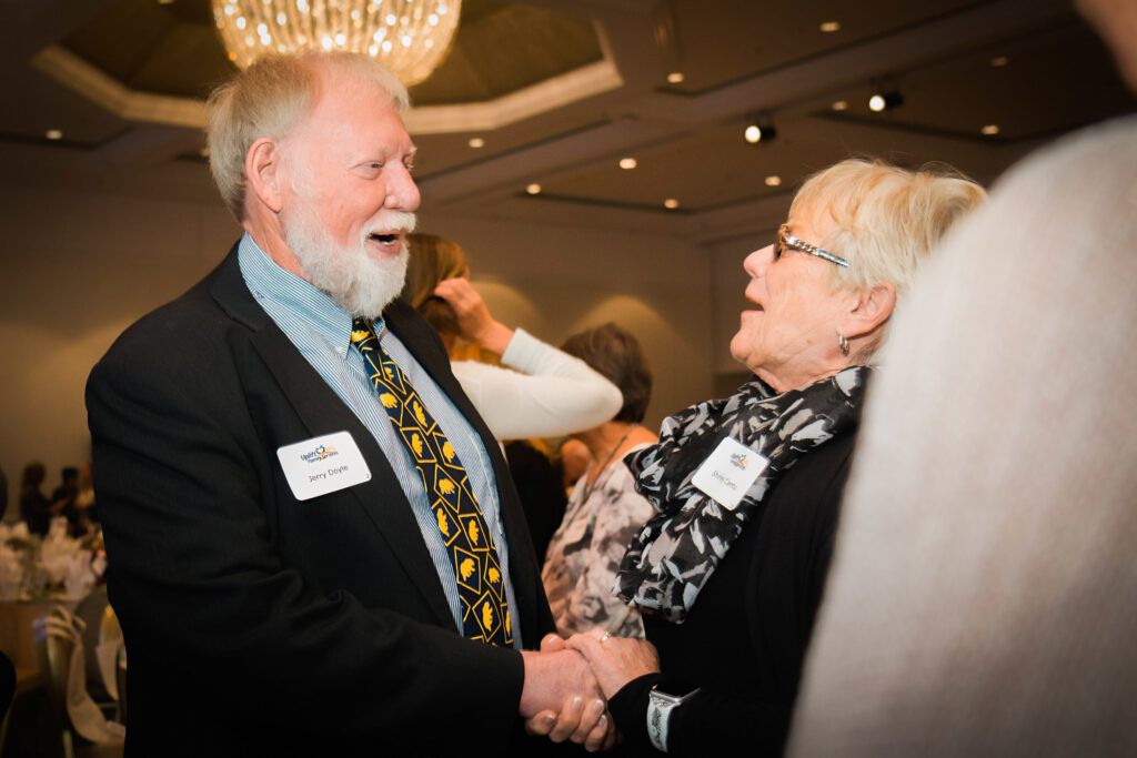 a man and woman dancing