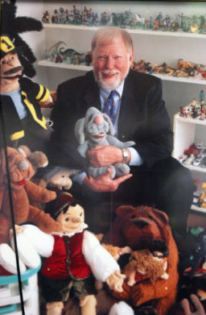 Jerry Doyle in Uplift Family Services' toy room