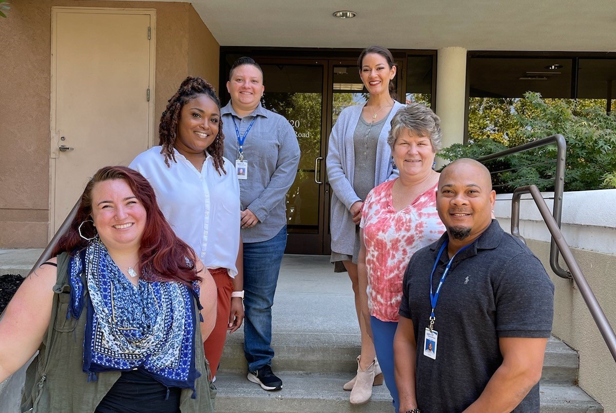 solano county mobile crisis response team on steps in front of uplift family services office