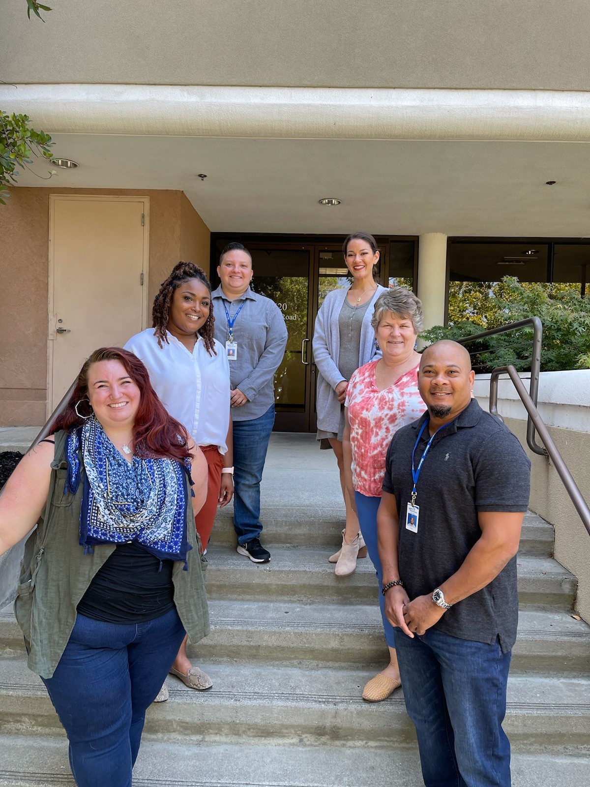 solano county mobile crisis response team on steps in front of uplift family services office