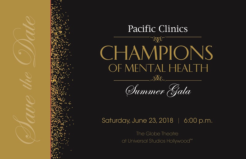 Champions of Mental Health. Saturday, June 23, 2018 at 6pm. The Globe Theatre at Universal Studios Hollywood.