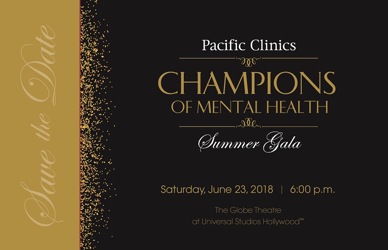 Champions of Mental Health. Saturday, June 23, 2018 at 6pm. The Globe Theatre at Universal Studios Hollywood.