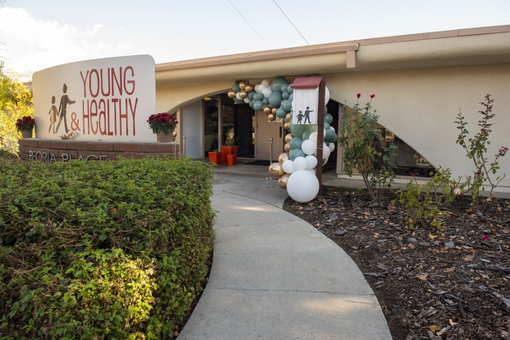 a building with a sign on the front