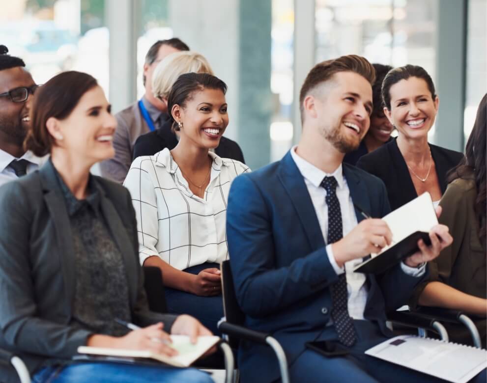 People attending seminar