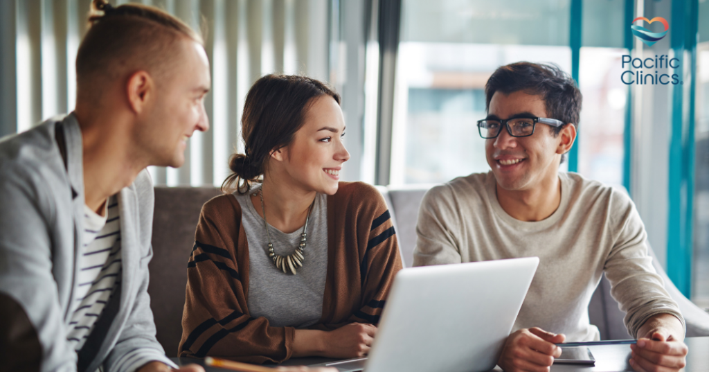 Team training and discussing a plan