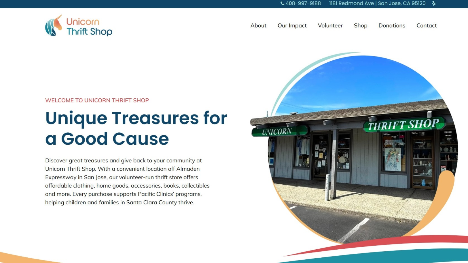A view of the website's new homepage